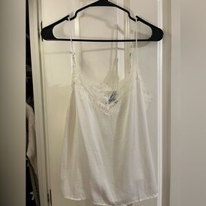 Banana Republic Factory Ivory Cream Lace-Trim Camisole